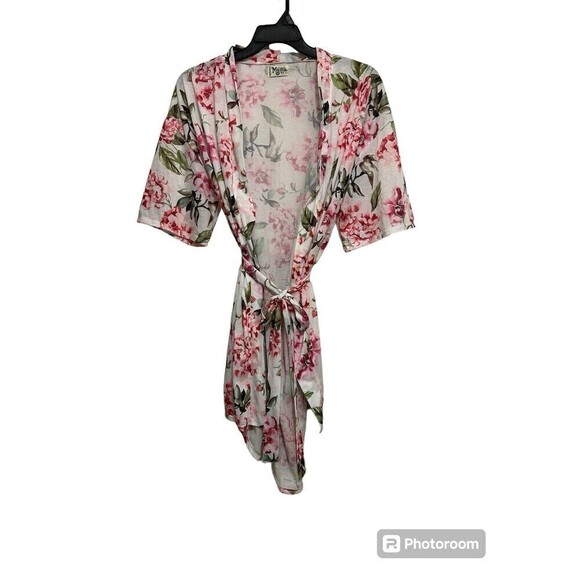 Show‎ Me Your Mumu Brie Robe One Size New Soft Pink Floral - Picture 1 of 6